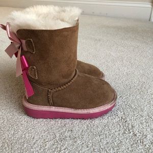 Ugg Toddler Girl Bailey Bow Boots Pink 7